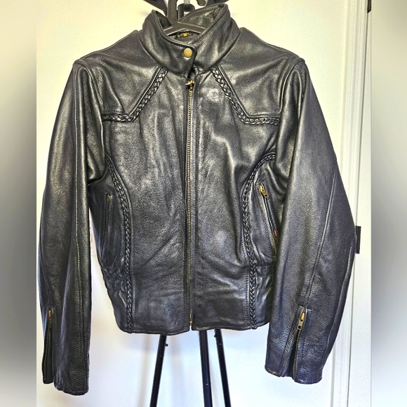 100% Leather Bomber Aviator Jacket - Picture 1 of 6